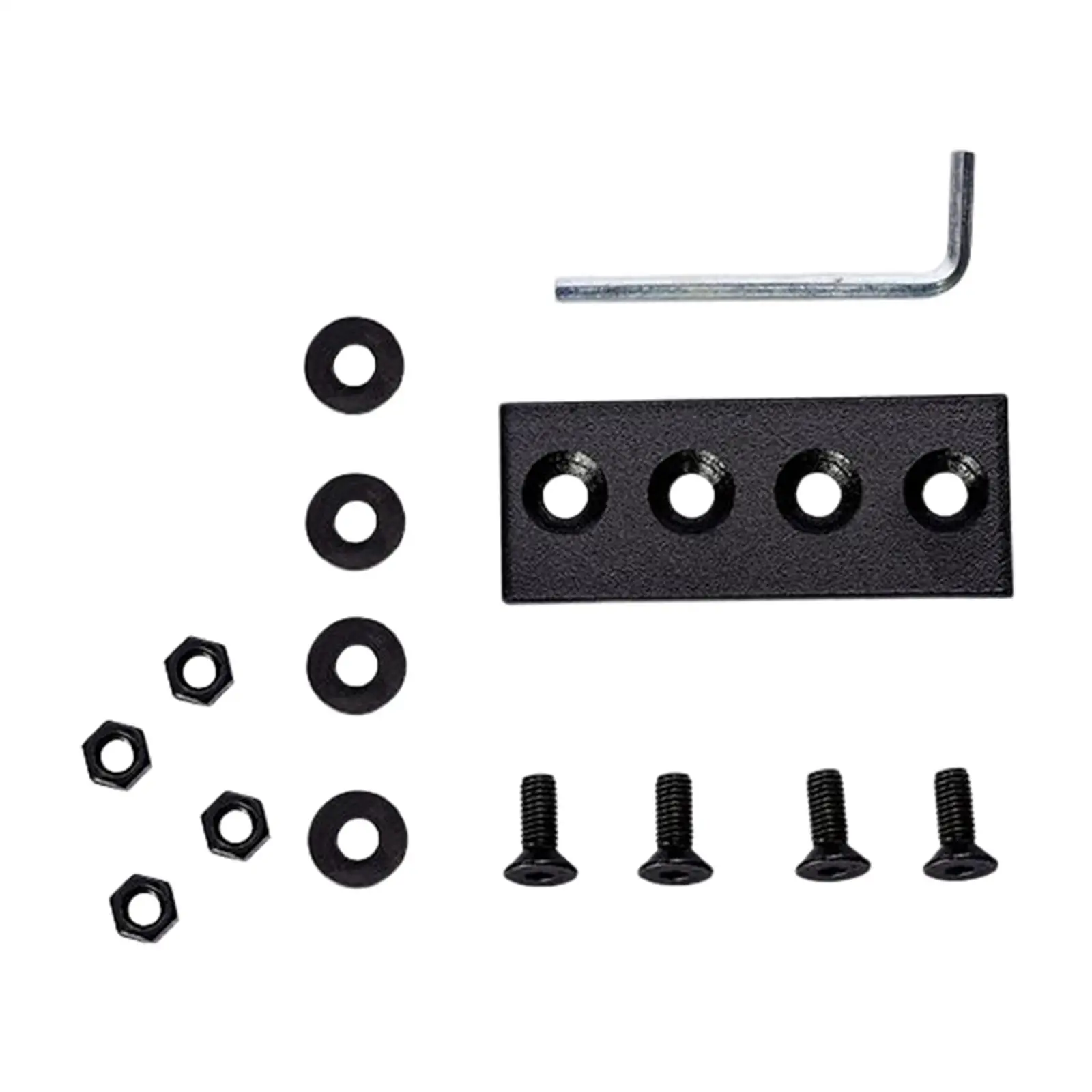 Sliding Barn Door Kit, Track Connector Plate with Screws, Durable Black Metal Heavy Duty Tools