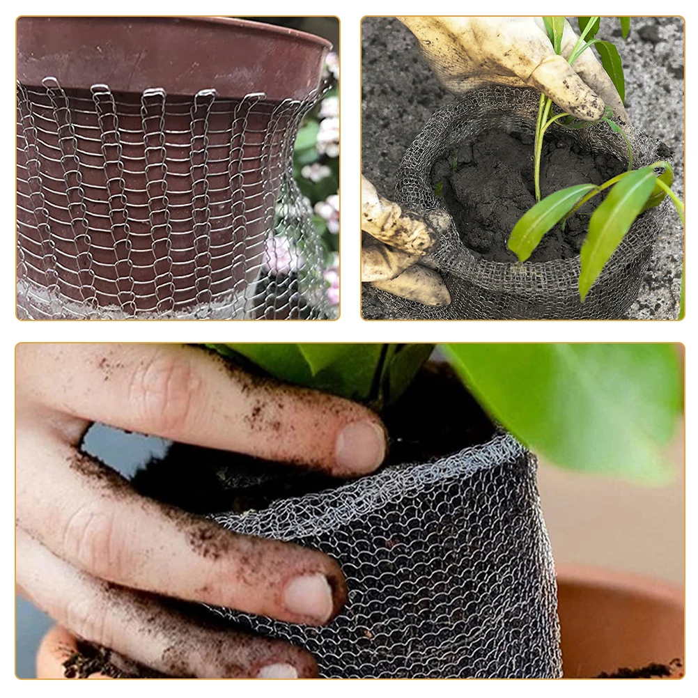 

2 Pcs Insect Net Bag Garden Vegetable Wire Netting for Mesh Iron Plants Root Protectors
