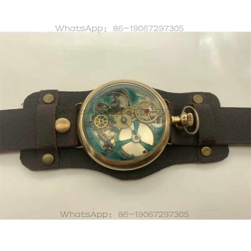 Old Pocket Watch Changed To Watch Manual Hollow Manual Mechanical Men's Watch