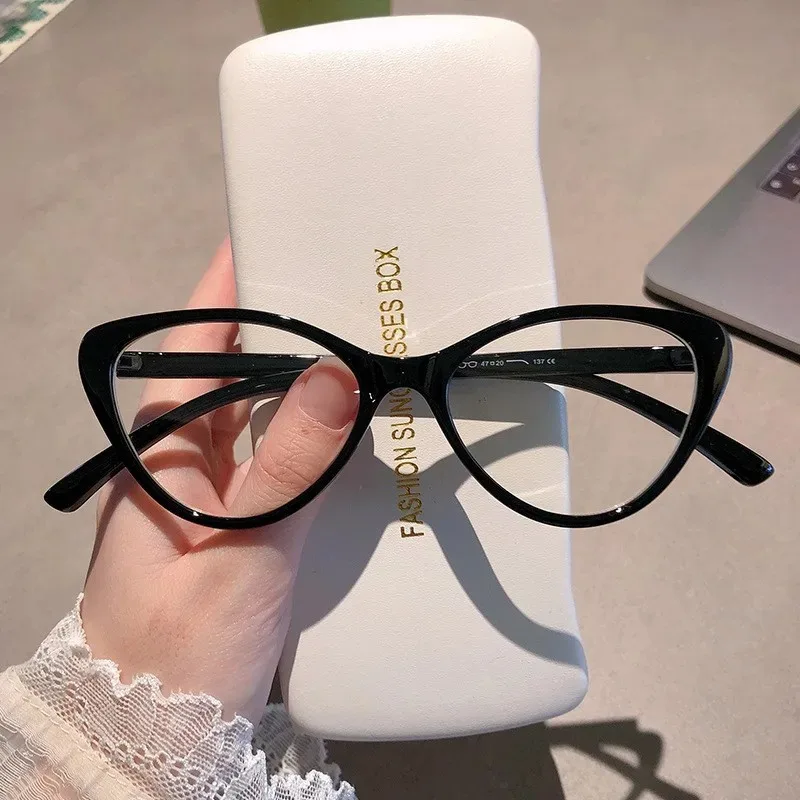 Retro Blue Green Oval Small Frame Glasses Frame Women\'s Anti Blue Light Glasses New Fashion Y2K Style Eyeglasses Frame