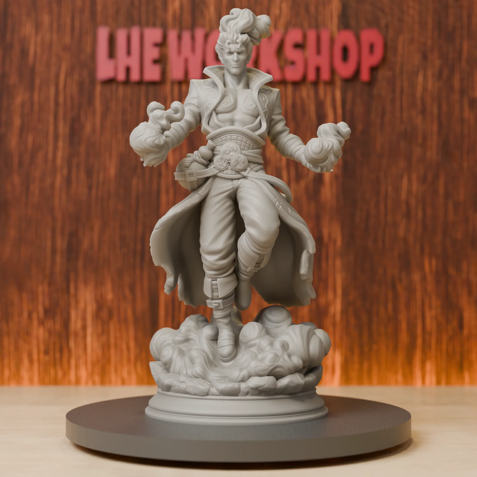 Storm Sorcerer Miniatures | 28mm-75mm | Resin 3D Printed DND Pathfinder Mini | Unpainted Grey