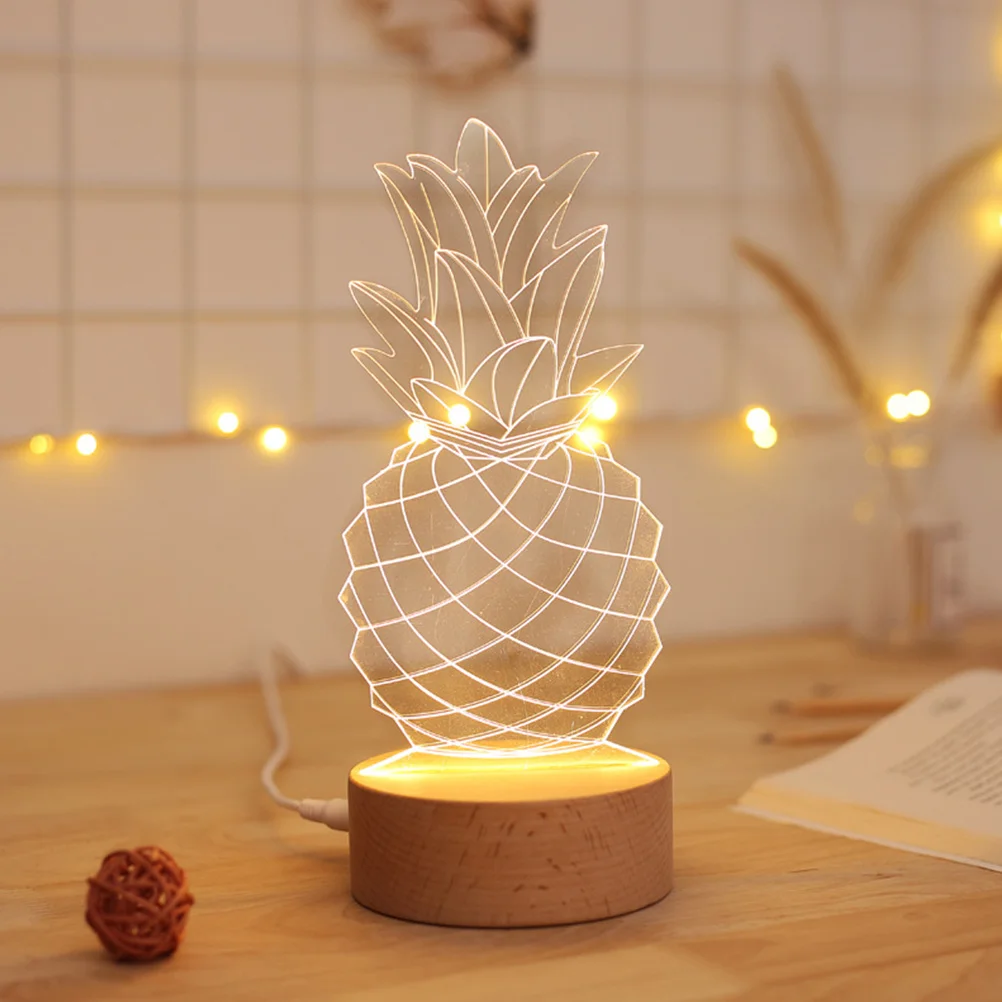 

1Pcs Night Light Unique Pineapple Modeling Decorative Lamp for Home Bedroom Desktop Ornament Creative Fruit Shaped Night Lamp