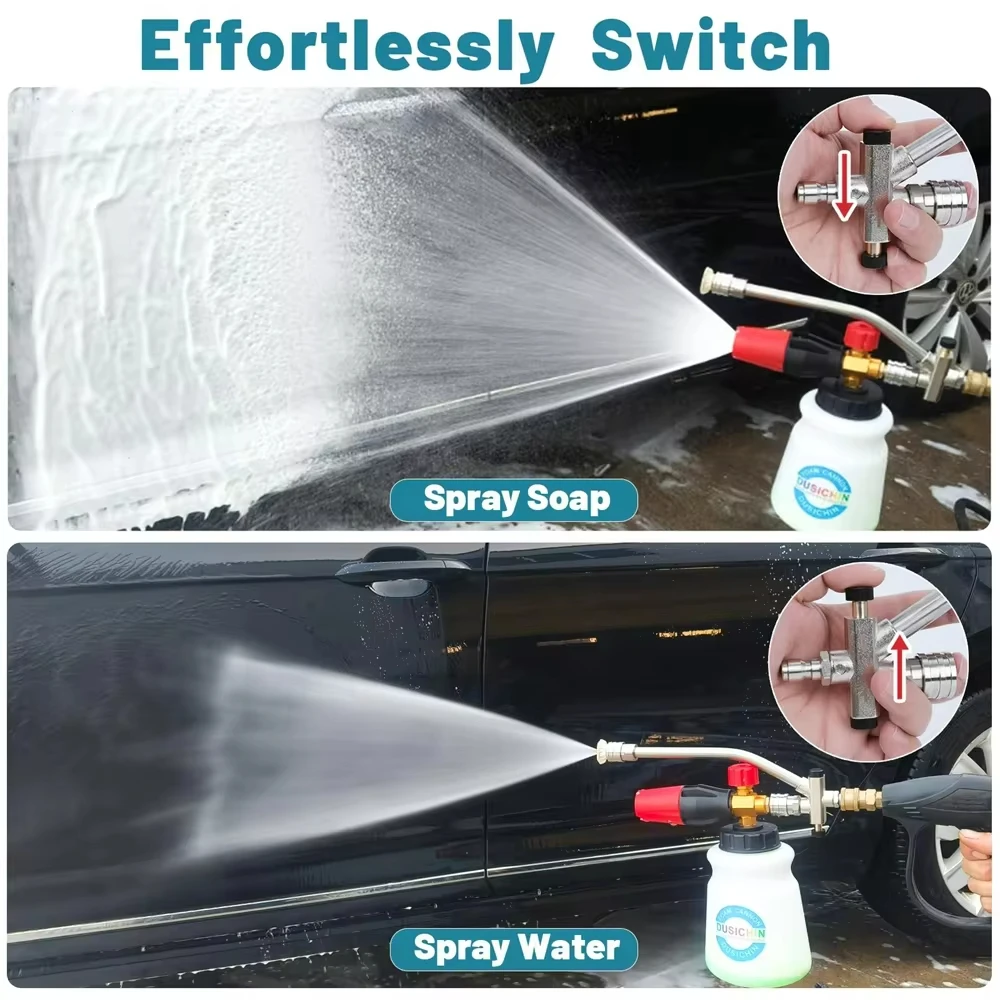 Dual Lance Pressure Washer Wand for Foam Cannon Pressure Washer Double Tip Attachment for Soap Cannon 1/4\