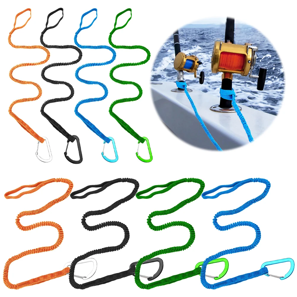 

Kayak Paddle Leash Adjustable Rowing Boat Tie Rope Stretchable Coiled Lanyard Leash for Canoing Fishing Boating