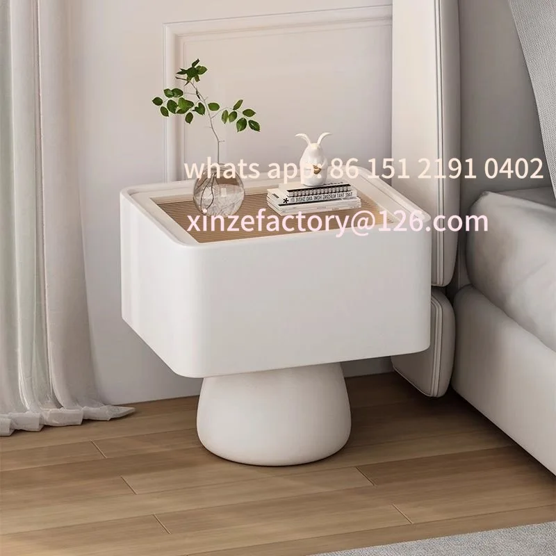 

Customizable Style New Bedside Table All Solid Wood Modern Simple Home Bedroom Black Storage Cabinet Creative Small Sideboard