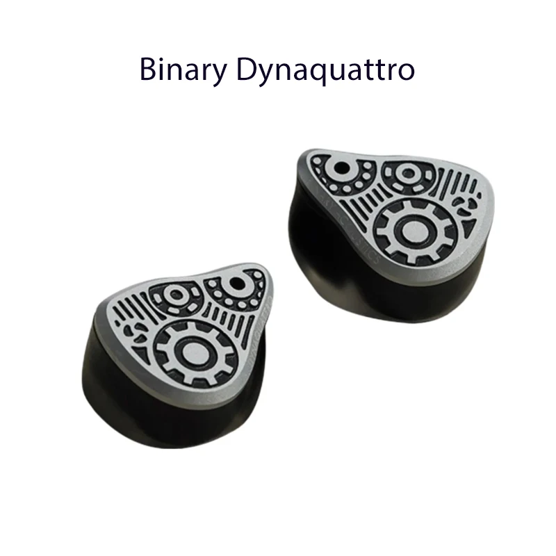 Binary-Dynaquattro 4 Dynamic Driver IEMs 3 Specialized DD+1 Passive Diaphragm In-Ear Earphones with 3.5mm+4.4mm Plugs