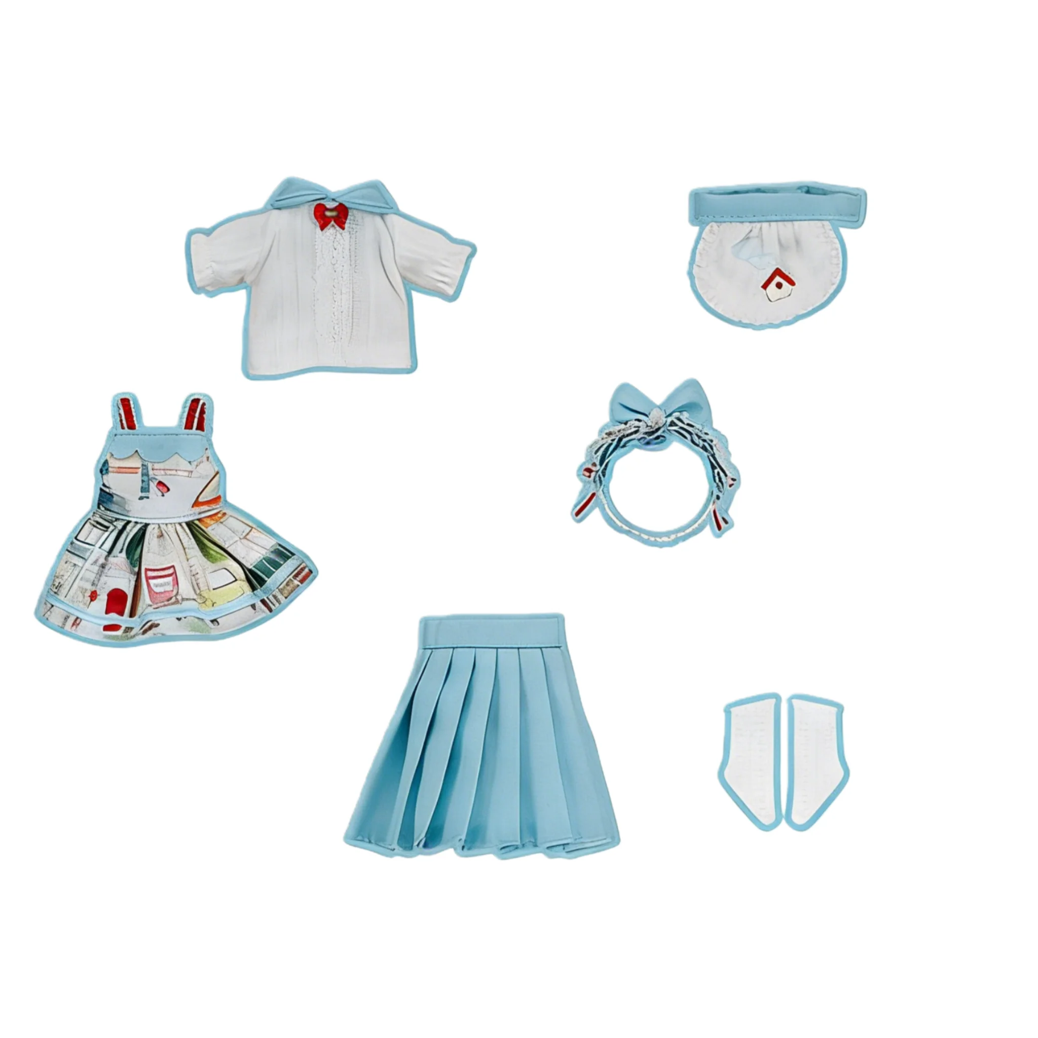 

Комплект одежды Come4free Little House Daily Style для кукол BJD и OB11, подходит для шарнирных кукол 1/12: милый фартук и платье с шапочкой