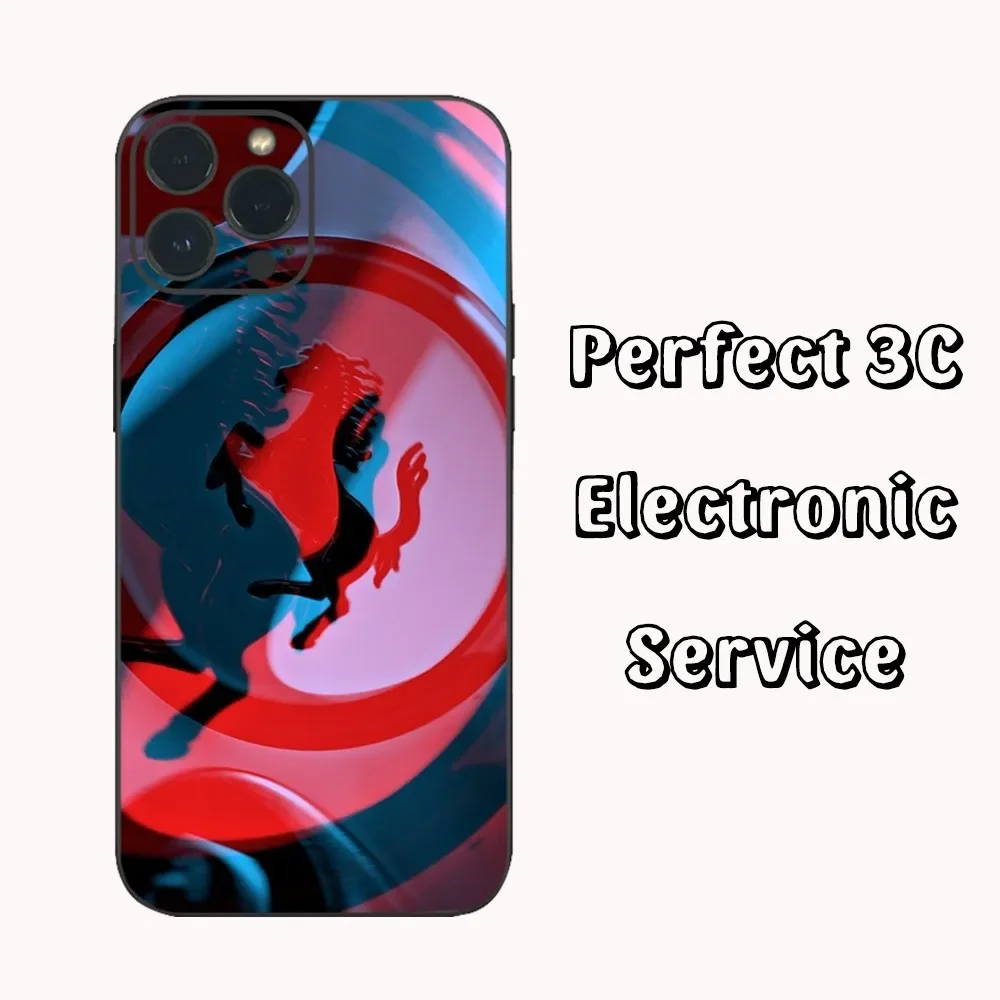 Cool Luxury Car F-Ferrari Coupe Design Phone Case  For iPhone15 14 13 12 Mini 11 Pro XS Max X XR SE5 6 7 8 Plus Soft Silicone Co