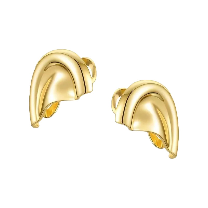 Punk Vintage Half Ear Contour Metal Ear Clip Stud Earrings Dla kobiet dziewczynki Ear Bones Clip Fashion Earring Biżuteria Prezent