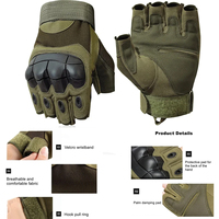 Outdoor Tactical Gloves Motorcycle Hard Knuckle Paintball Airsoft Hunting Combat Riding Hiking rock-climb Half Finger Gloves