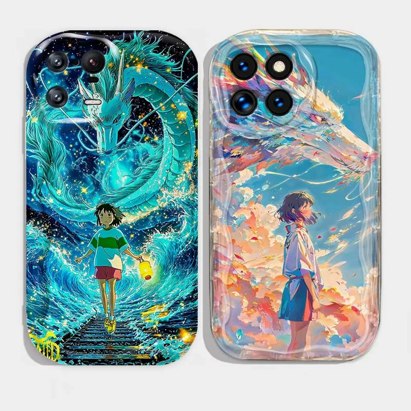 

Fashion S-Spirited Aways Phone Case For Xiaomi Mi 11 12 12T 14 15 Lite Ultra Poco F4 X3 X5 X6 X4 X7 M6 F6 Pro 5G Wave Oil