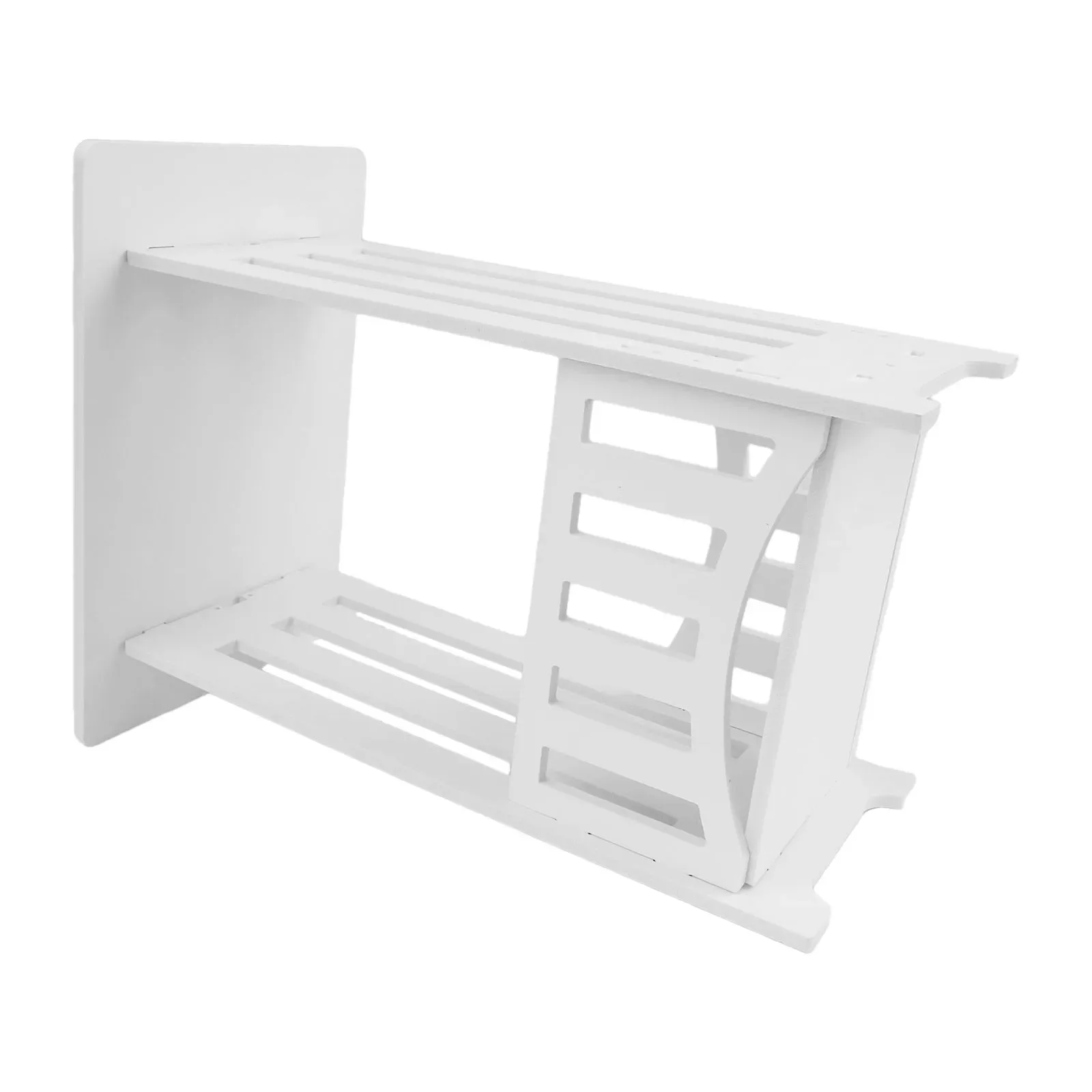 Compact Side Table Night Stand With 2 Tier Shelves And Bookcase Narrow End Table For Organizing Small Household Items