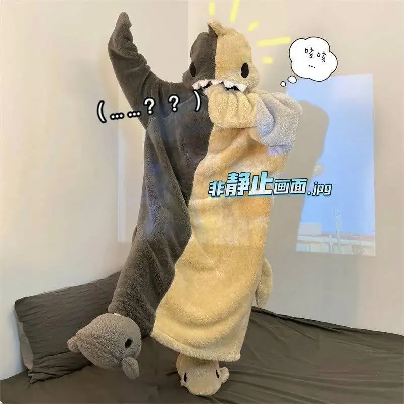 

Коралловые бархатные пижамы для студенток, зимние цельные забавные пижамы с песочной скульптурой для подруг, милая домашняя одежда с героями мультфильмов