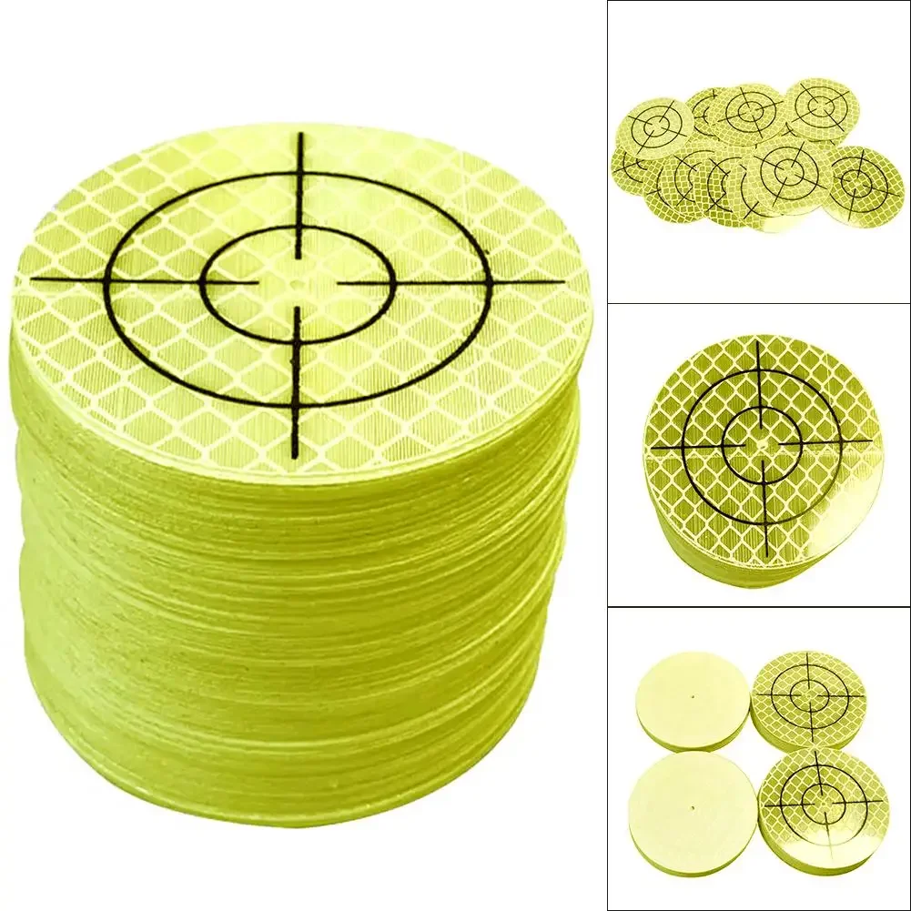 100pcs 0/30/40/50/60mm Station Reflector Reflector Silver Reflective Target Reflector Sheet For Total Station Survey