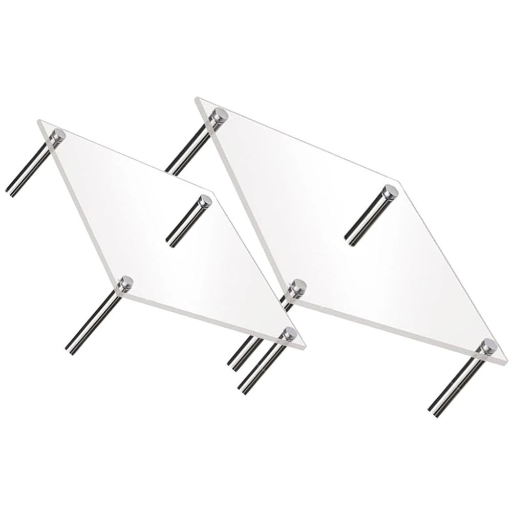 

2Pcs Cake Display Stand Clear Acrylic Square Dessert Holder for Party Wedding Banquet Cupcake Muffin Display Stable Desktop Use