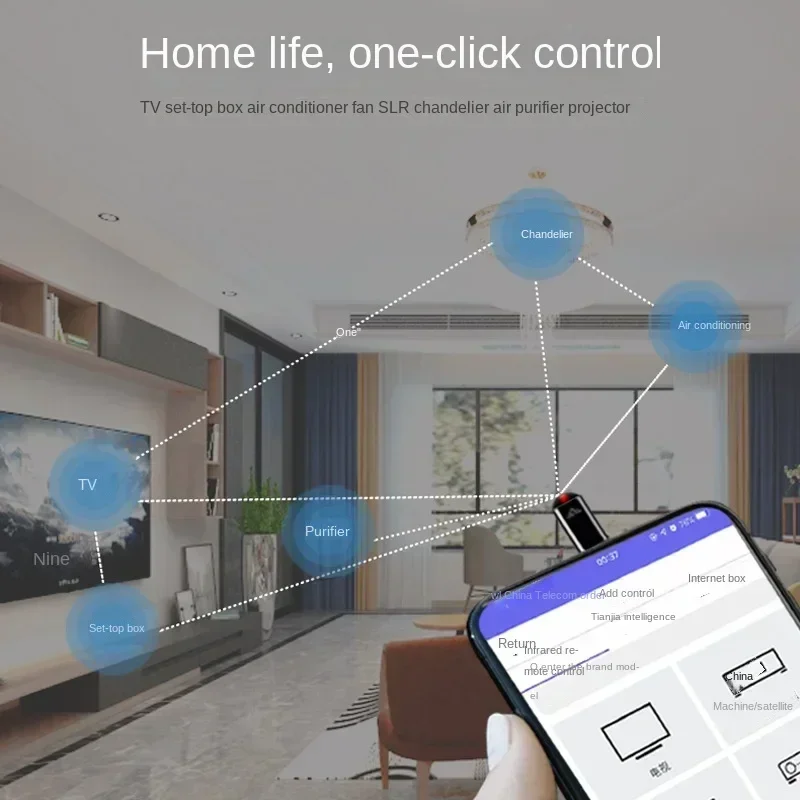 Smartphone Remote Control IR Blasters Type C Micro USB Universal Smart Infrared App Control Adapter for TV Air Conditioner Home
