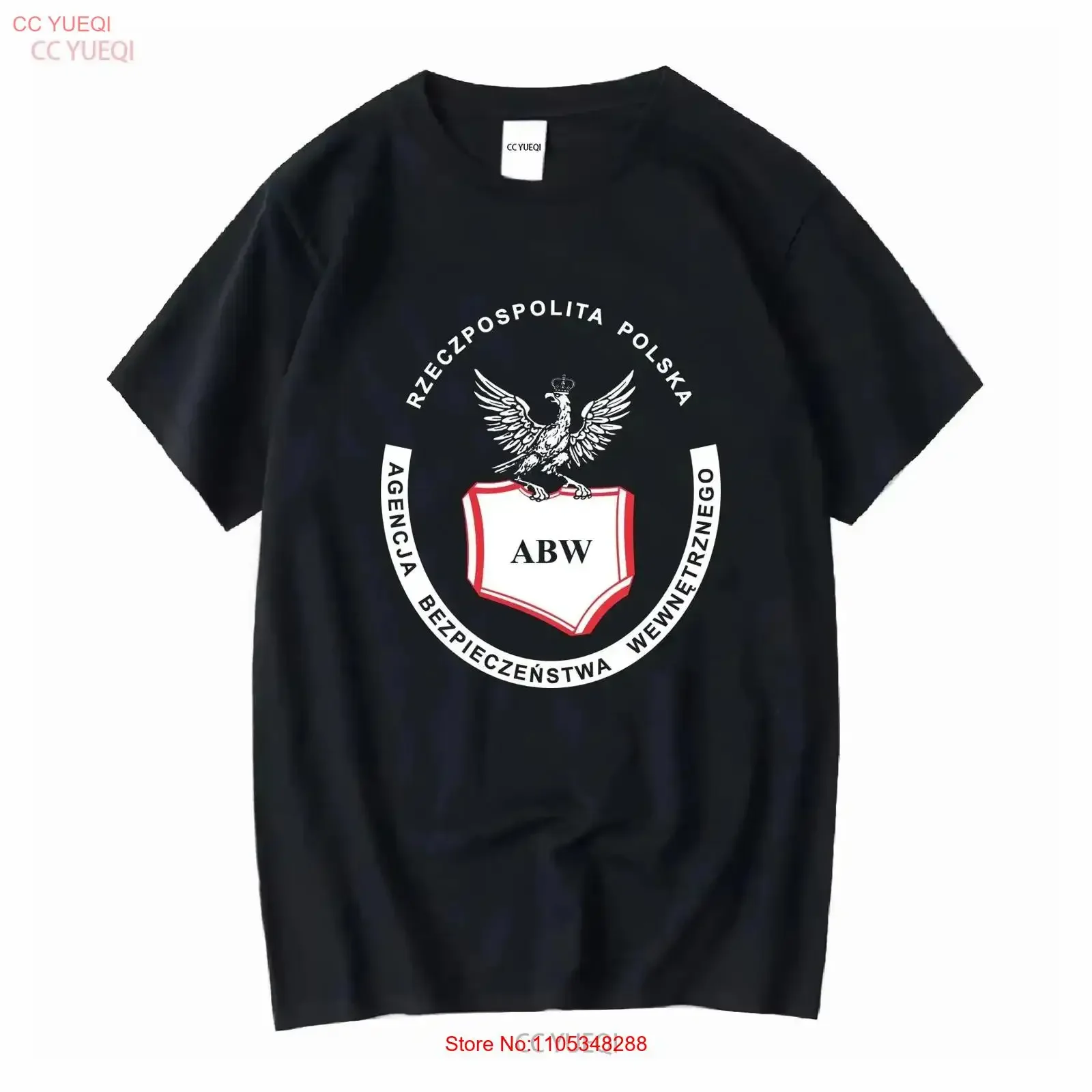 Poland Internal Security Counter intelligence Agency ABW T shirt vintage Washed Comfortable fashion streetwear Casual Slightly