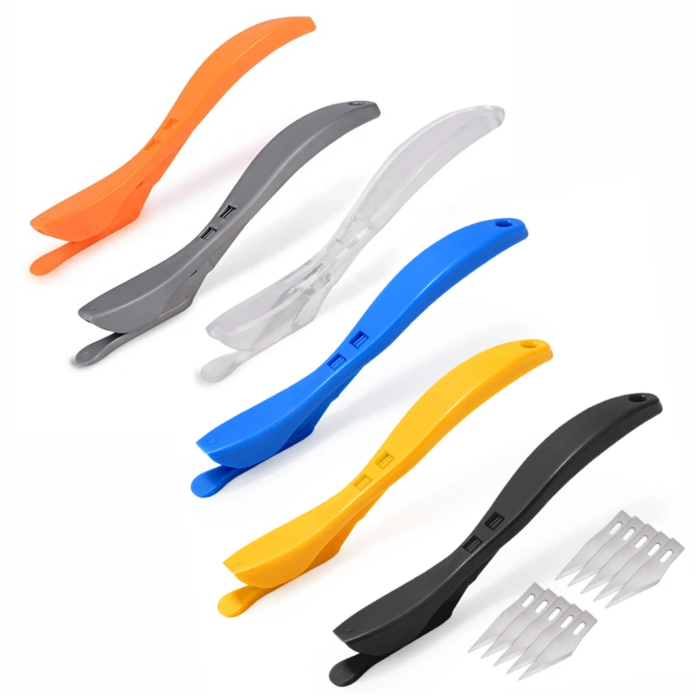 EHDIS 3-Color/Set Wrap Paper Cutter Safety Knife +10pcs Blade Car Window Tint Vinyl Film Sticker Cut Craft Styling Handheld Tool