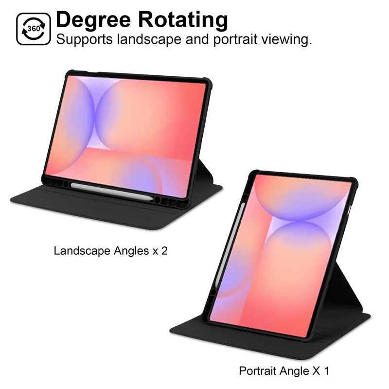 For Samsung Galaxy Tab S10 Lite 10.9 inch 2025 Case 360 Rotating Acrylic Stand Tablet Funda SM-X400 X406B Cover with pen slot