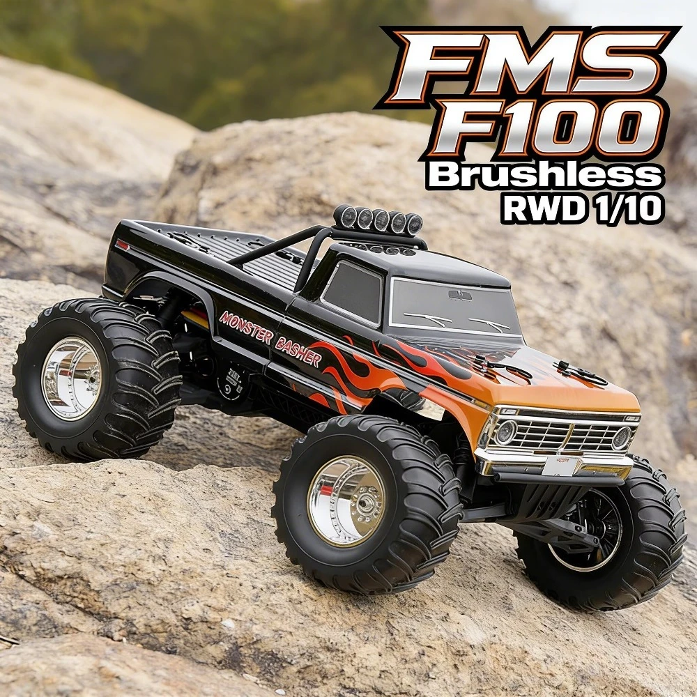 

Радиоуправляемая модель автомобиля FMS F100 Brushless RWD 1/10, электрический монстр-трак, игрушка для взрослых и детей