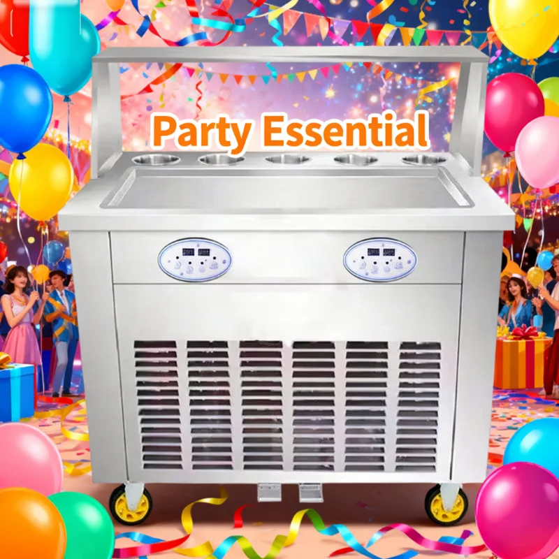 

Машина для перемешивания жареного мороженого в тайском стиле с плоской пластиной, машина для перемешивания жареного мороженого