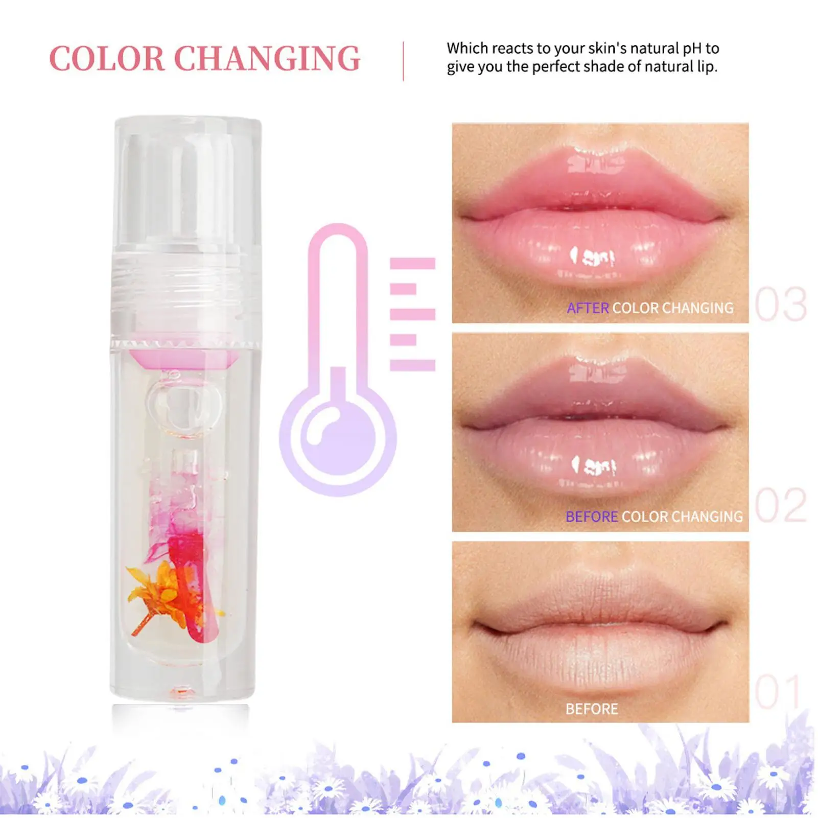 Water Mirror Lip Gloss Balm - Long-Lasting Color Changing Moisturizer for women - Lightweight, Hydrating Shine