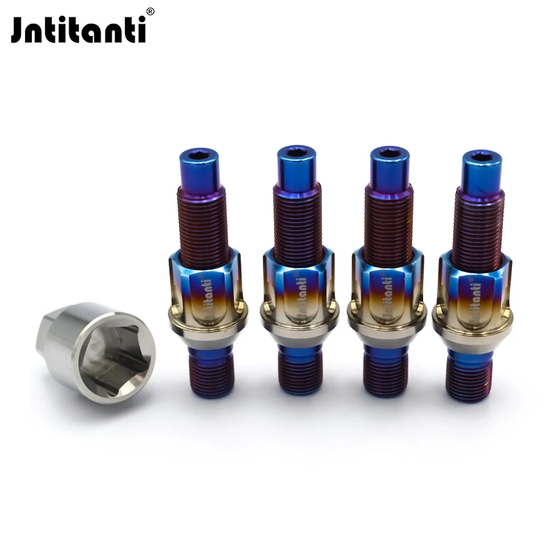 Jntitanti Gr5 titanium anti-theft wheel stud kits M14x1.25mmfor BMW MINI Toyota Supra racing never rust 10.9 grade racing parts