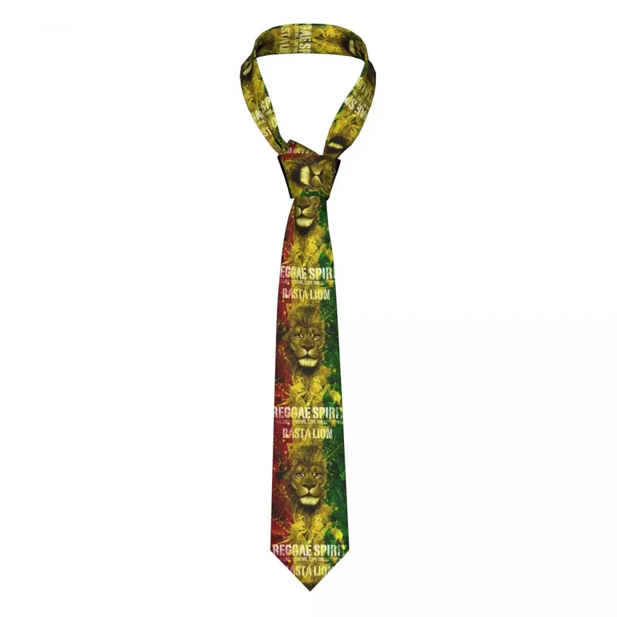 

Jamaica Rasta Lion Reggae Spirit 3 Necktie Men's Customized Silk Jamaican Pride Neck Tie for Party