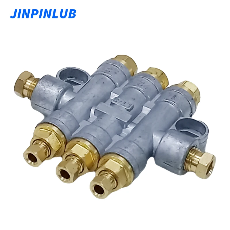 JINPINLUB LT-3 3-way Pressure relief Type Distributor Positive Displacement Injector For Thin Oil Lube System