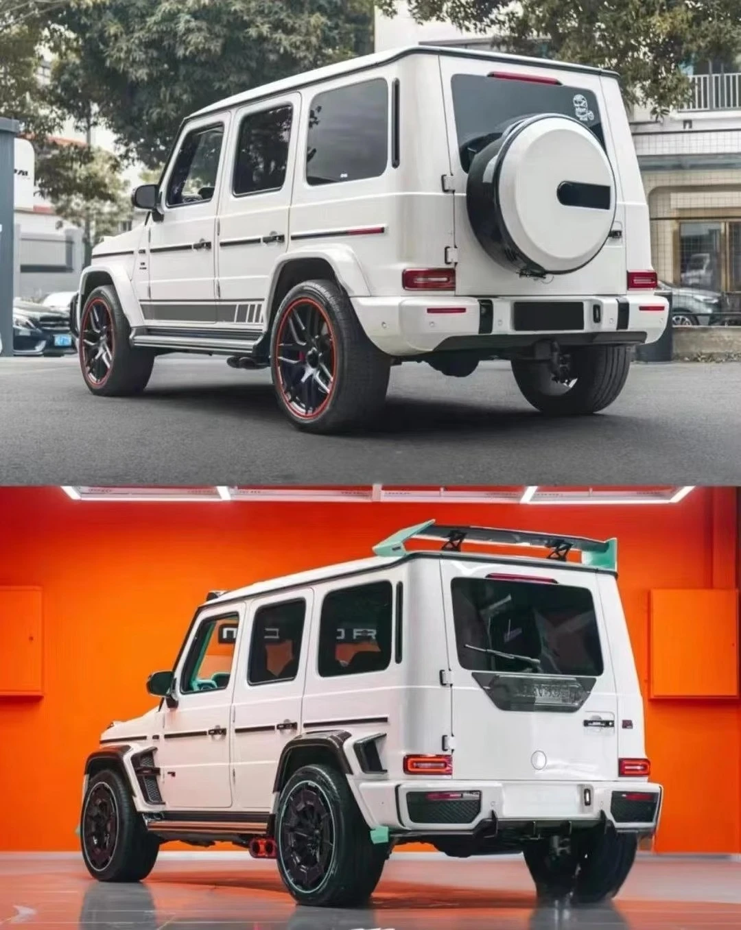 High Quality W464 W463 G63 Dry Carbon Fiber for Brbu Rocket G900 Style Bodykit for G-Class W464 G63 Widebody Kit 3