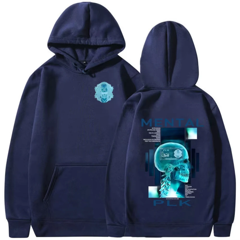 Rapper PLK MENTAL Album 2026 Print Hoodie Men Women Vintage Fashion Long Sleeve Sweatshirt Hip Hop Loose Fleece Clothing Hoodies