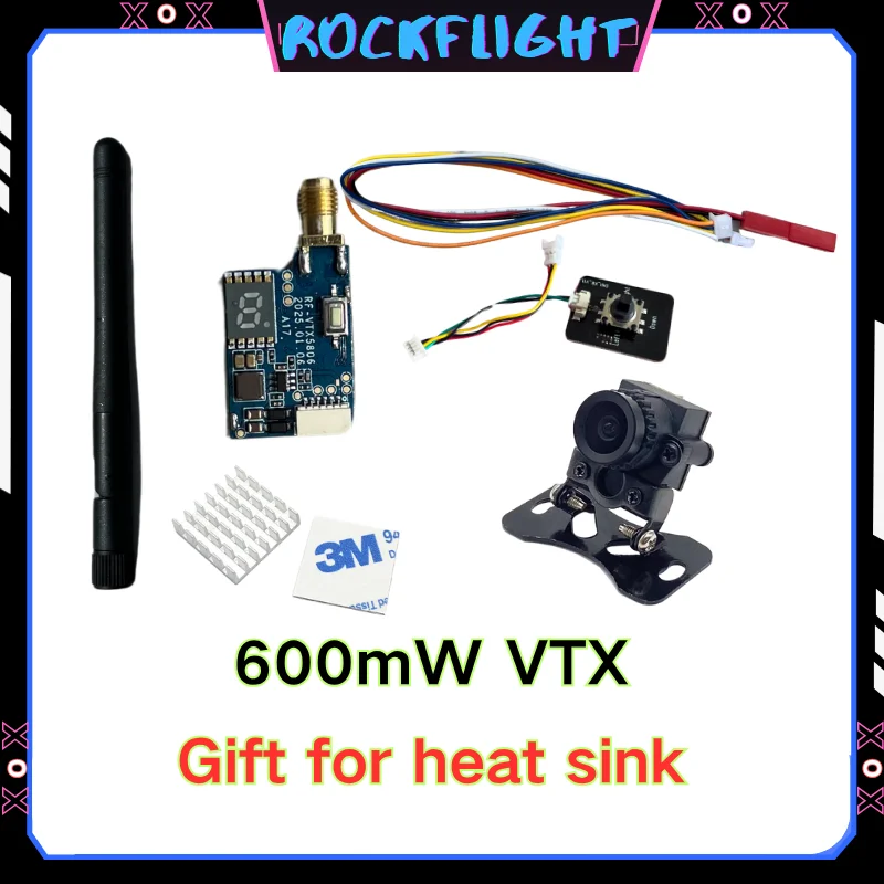 5,8 GHz 48CH Launcher 600 mW Videosender VTX mit CMOS 1200TVL NTSC/PAL umschaltbare FPV-Kamera für Long Range FPV Racing Drone