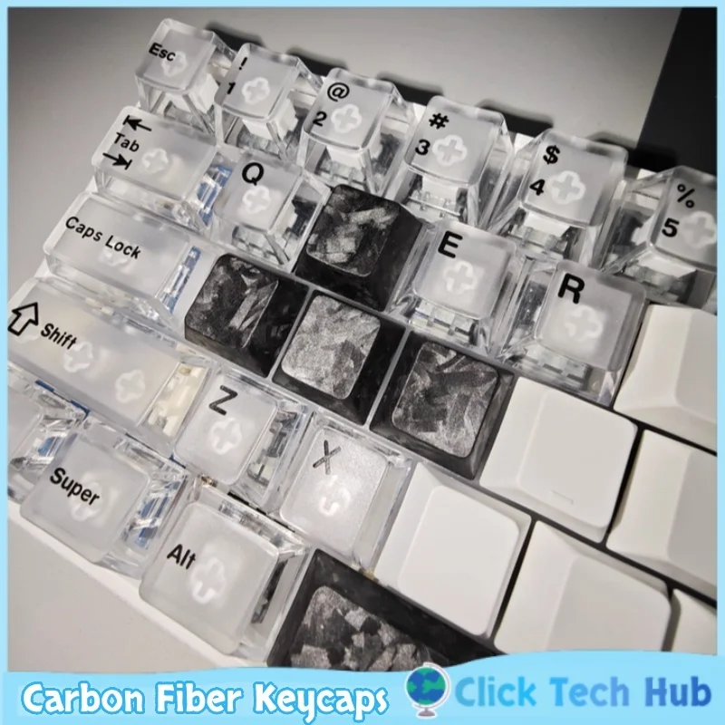 

Колпачки для клавиш из углеродного волокна Cherry Height Esc Enter Key Space Key Индивидуальная крышка для клавиш Индивидуальная механическая клавиатура Аксессуары для клавиш