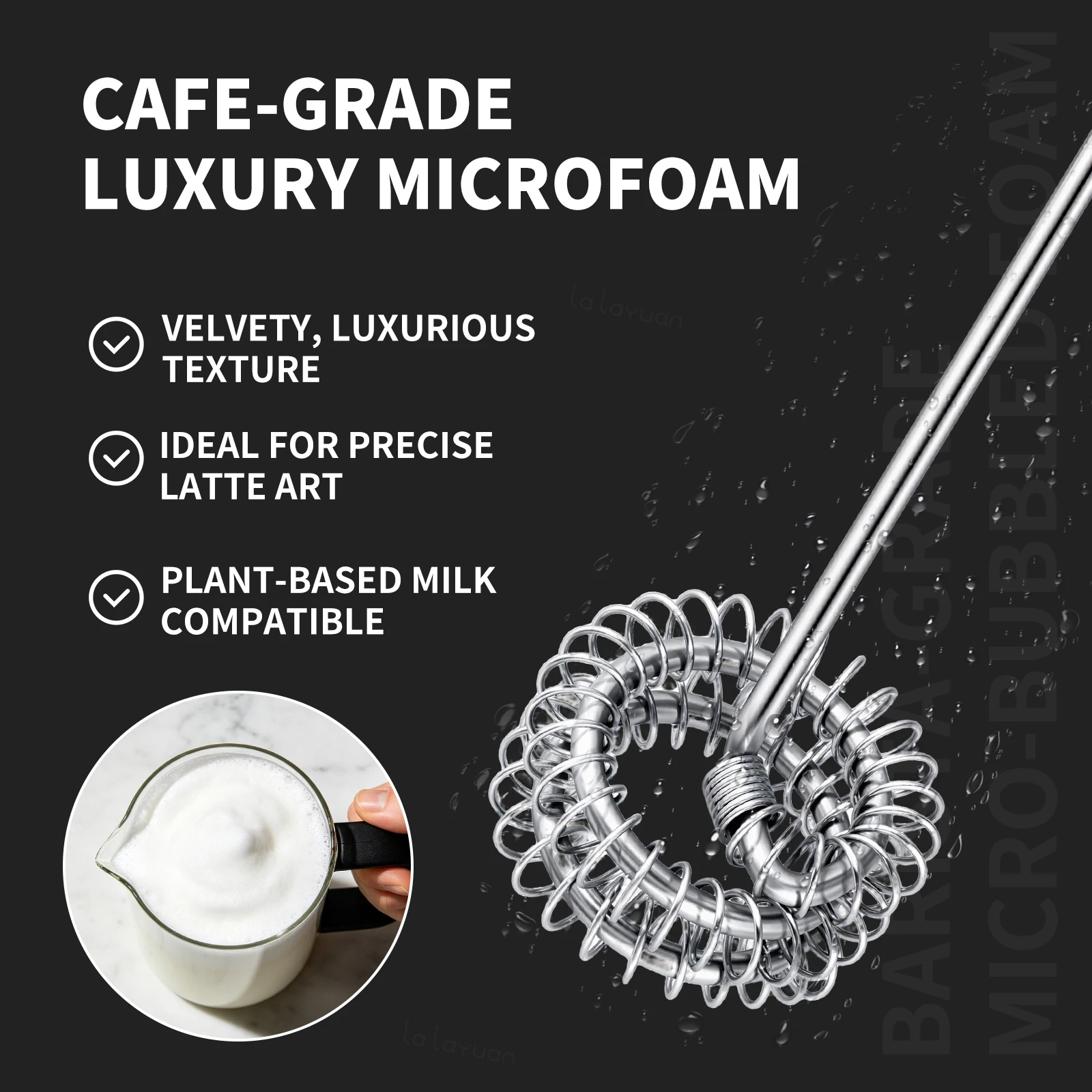 USB Rechargeable Electric Drink Mixer With Detachable Dual Spring Mixing Head & Built-in Hidden Storage Case