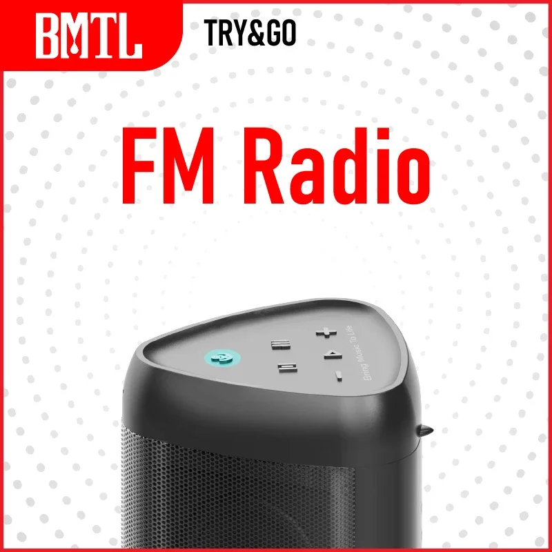 Imagem -06 - Alto-falante Bluetooth Portátil Xdobo Bmtl Try & go Rádio fm Ipx5 Impermeável Subwoofer de Coluna sem Fio Surround Estéreo 360 30w