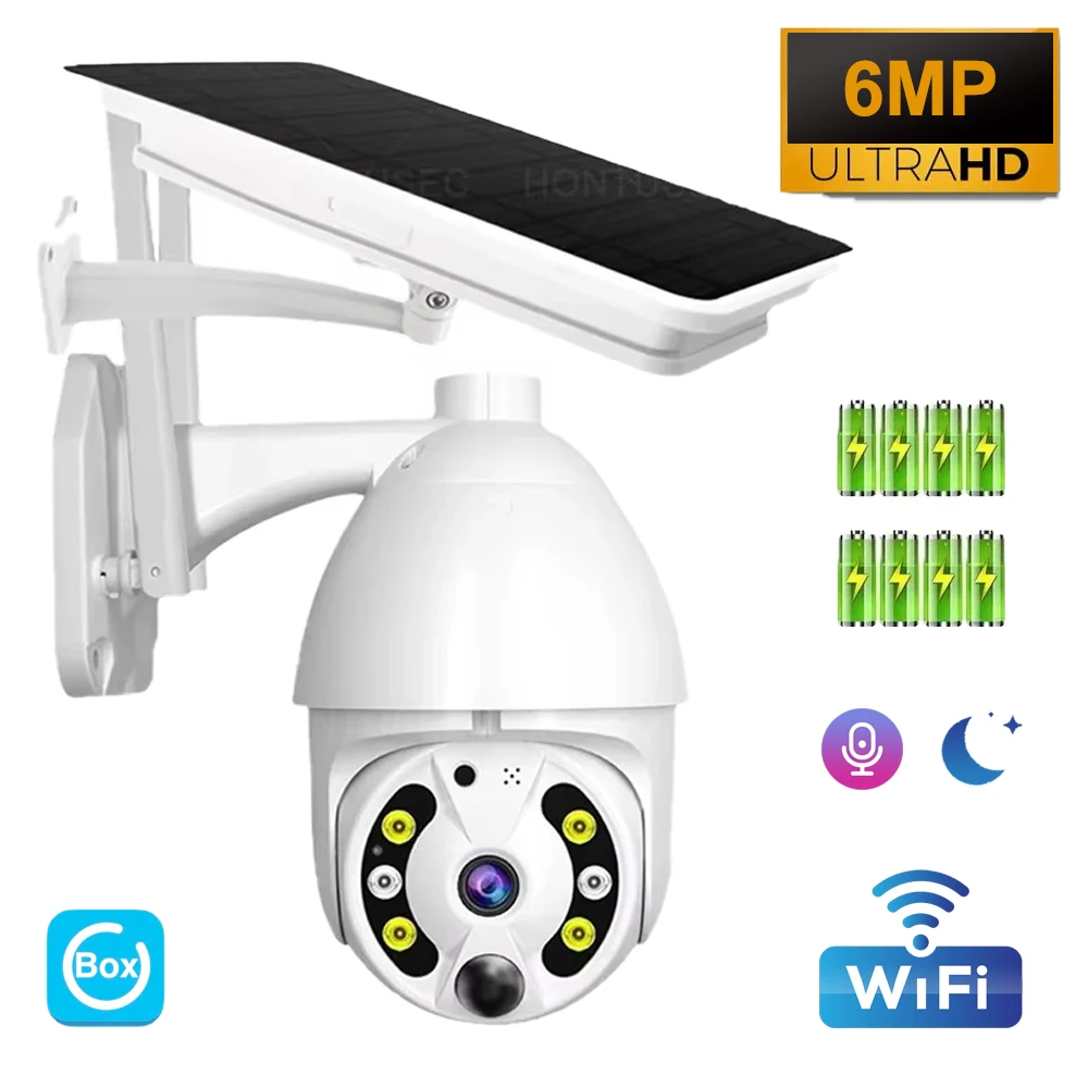 Wireless Solar Camera Outdoor Surveillance Wifi IP Camera PIR Human Detection Night Vision CCTV Security Protection Monitor