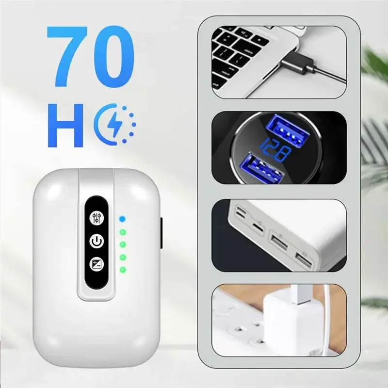 AK25-مضخة أكسجين حوض السمك المحمولة USB قابلة للشحن في الهواء الطلق ضاغط هواء صامت للغاية لملحقات حوض السمك لخزان الأسماك