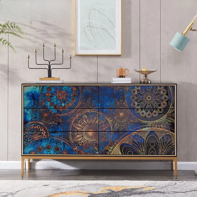 

solid wood six-chest cabinet, bedroom chest cabinet, locker, living room painted decorative cabinet, dining side