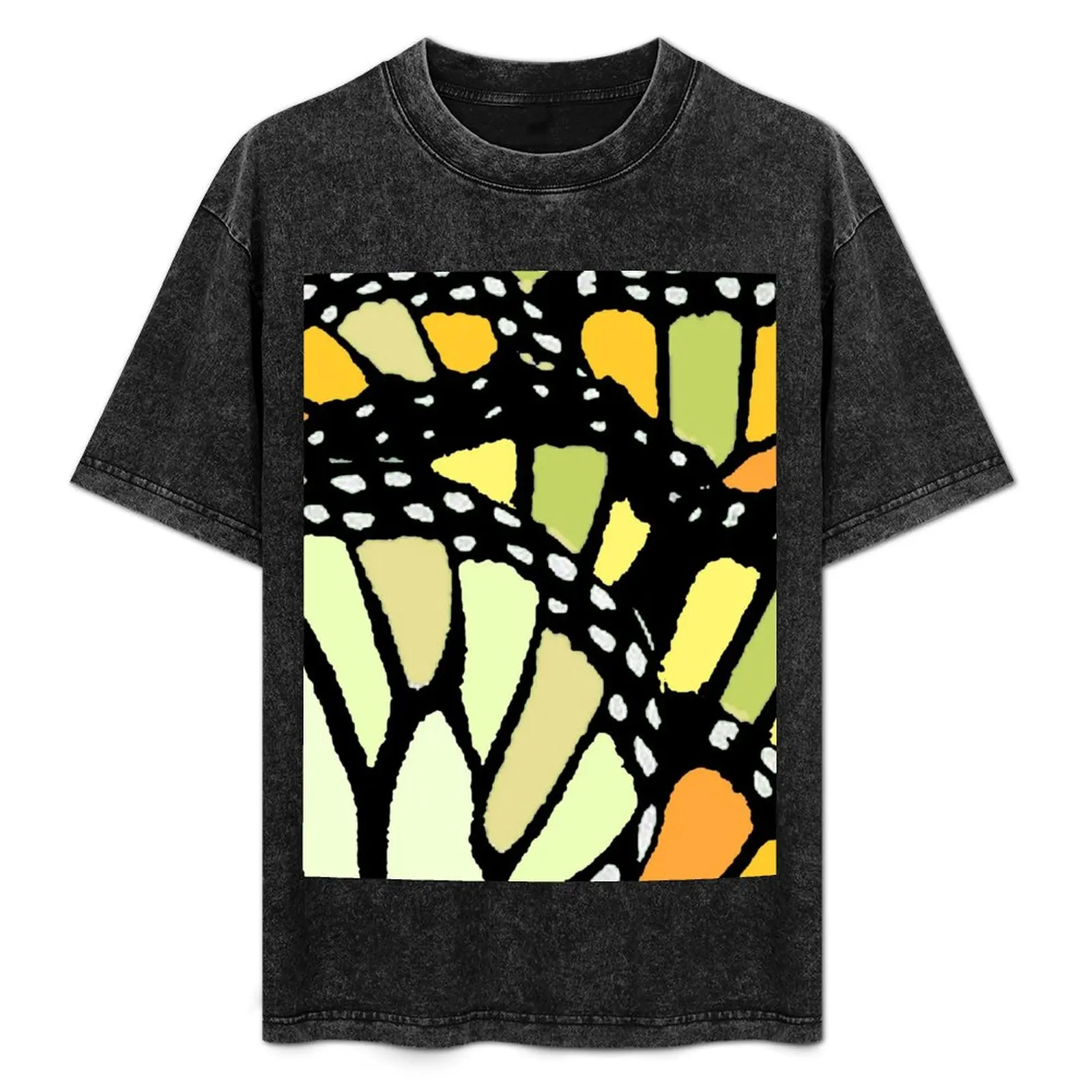 

MONARCH BUTTERFLY WINGS ABSTRACT MODERN ART, T-Shirt Casual Holiday Short Sleeve Tee