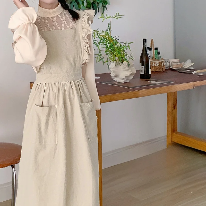 

Young Sle Кухонный фартук женский с высокой эстетичной ценностью для домашнего использования, дизайн ногтей, японский, корейский, ретро, работает2020, хлопок ex