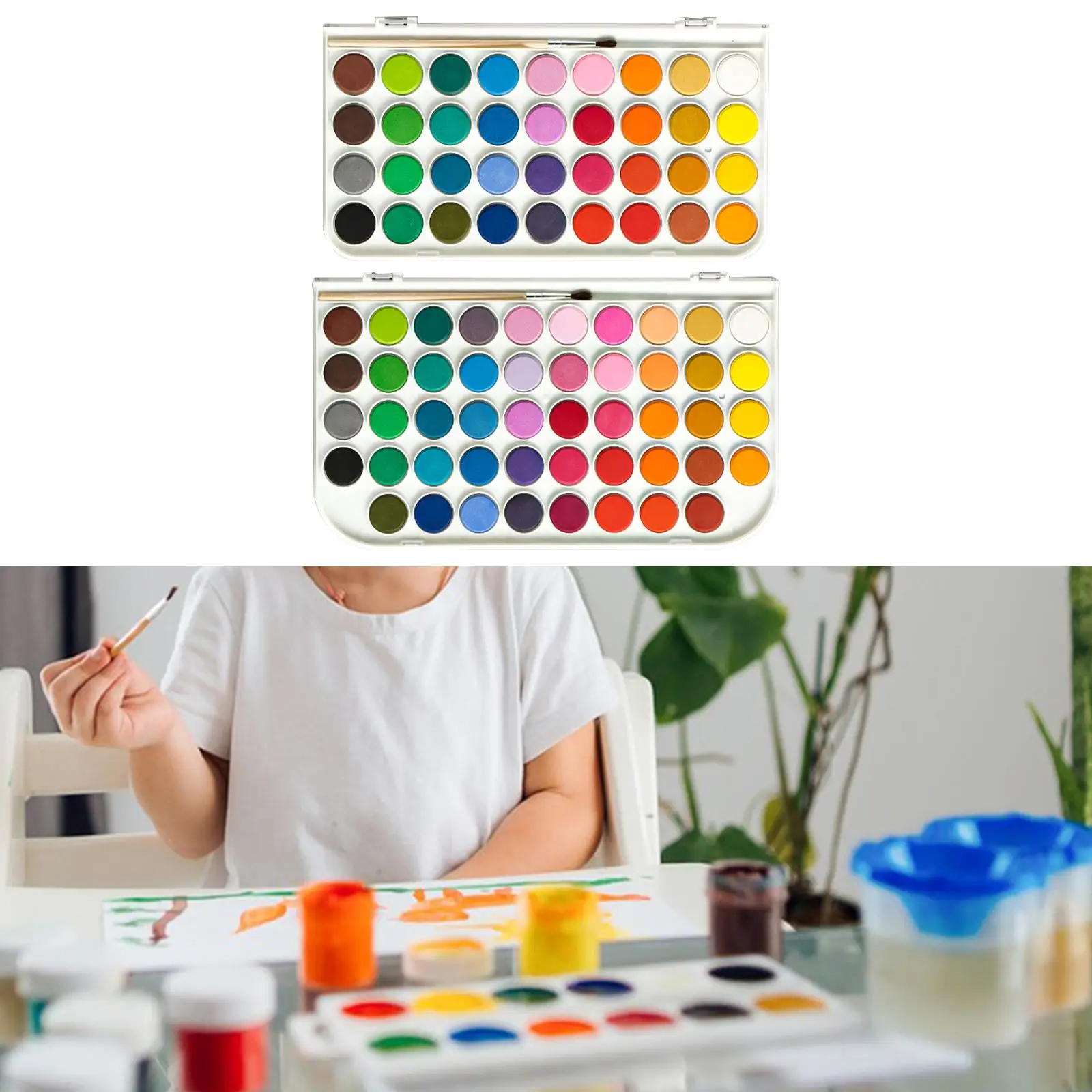 Watercolor Paint Set for Kids Adults Art Supplies Professional Solid Watercolor Paint with Brush for Beginners Hobbyists Artists