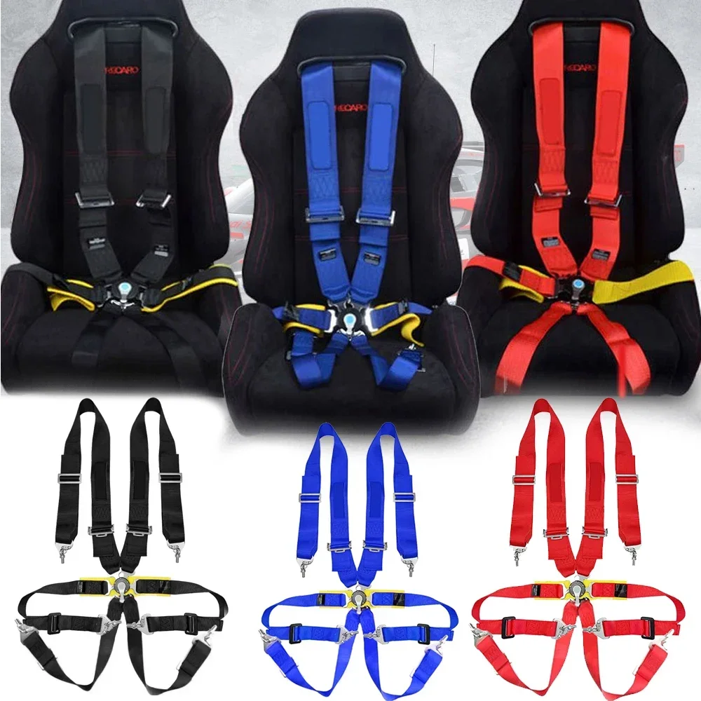 1set Universal 6 Point Racing Car Seat Belt Harness with Camlock Quick Release 3