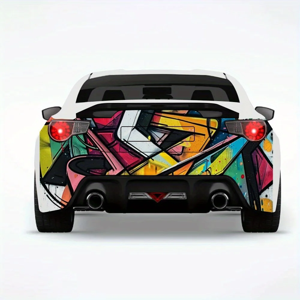 

Color Explosion Graffiti Car StickerVinyl Decal for Car Rear, Waterproof Self-Adhesive Vinyl Stickers for Vehicle Tail & Bumper,