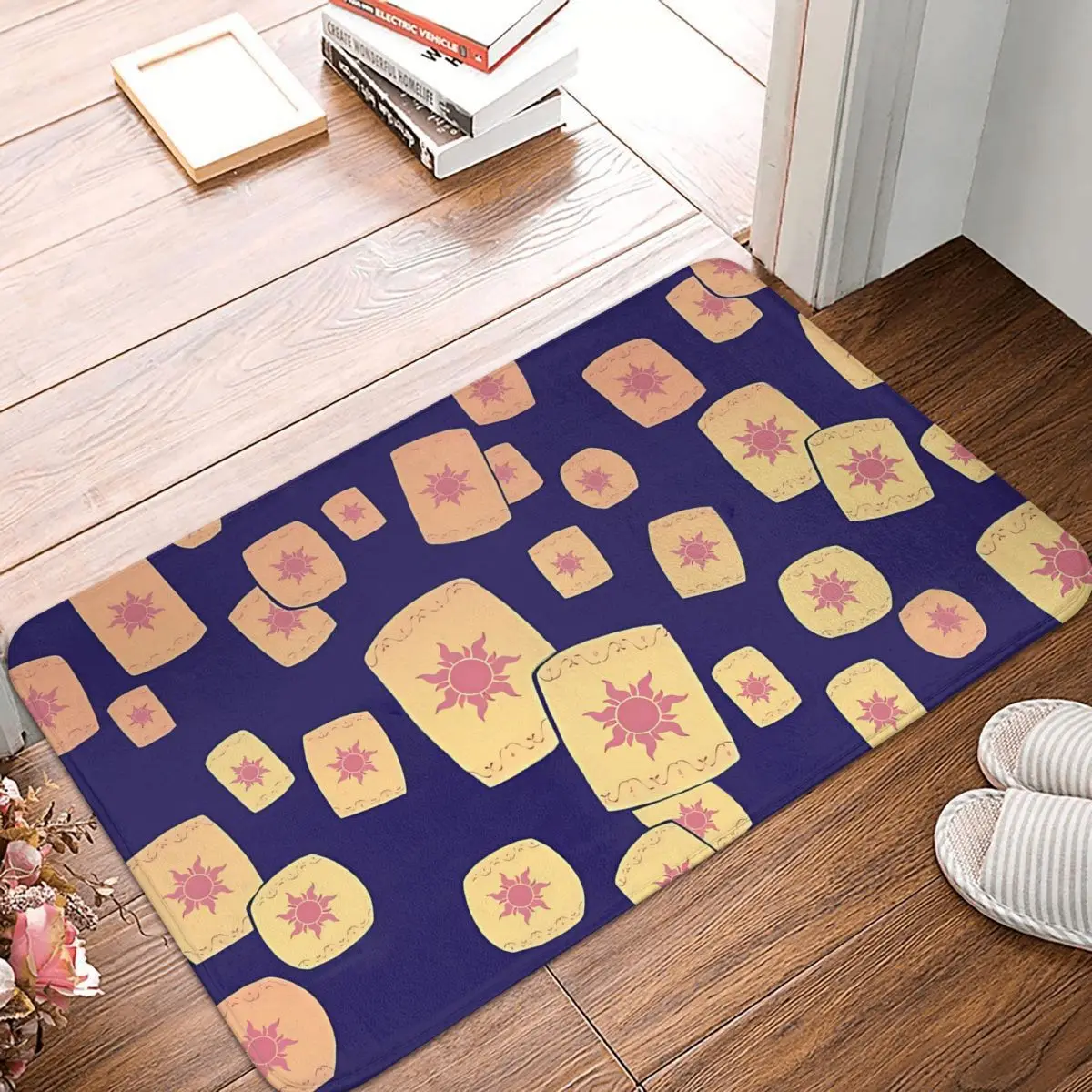 Floating Lanterns Gleam Anti-Slip Rug Doormat Bath Mat Hallway Carpet Entrance Door Decorative