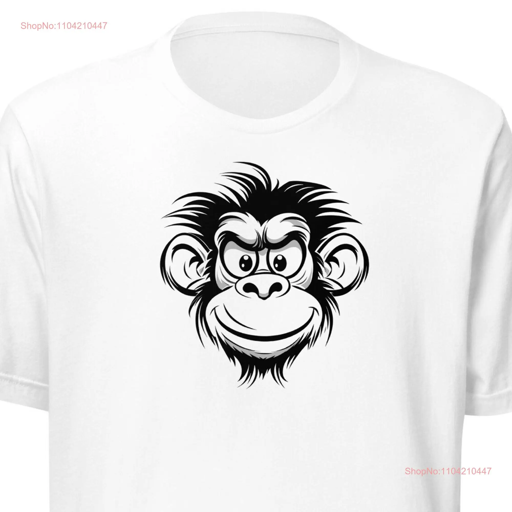 Cheeky Monkey T shirt Cotton Bad Boy Cool Lover for Him Cute Fun Animal long or short sleeves