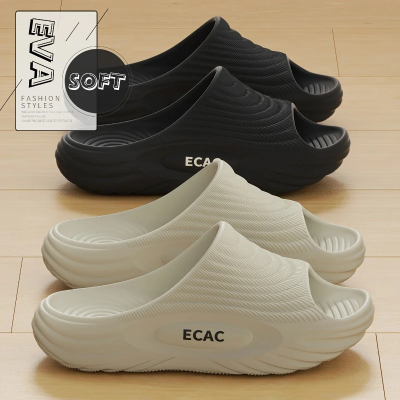 

Мужские и женские летние шлепанцы из ЭВА с мягкой толстой подошвой, нескользящие, для ванной, душа, пляжа, путешествий, дома, улицы, бассейна.