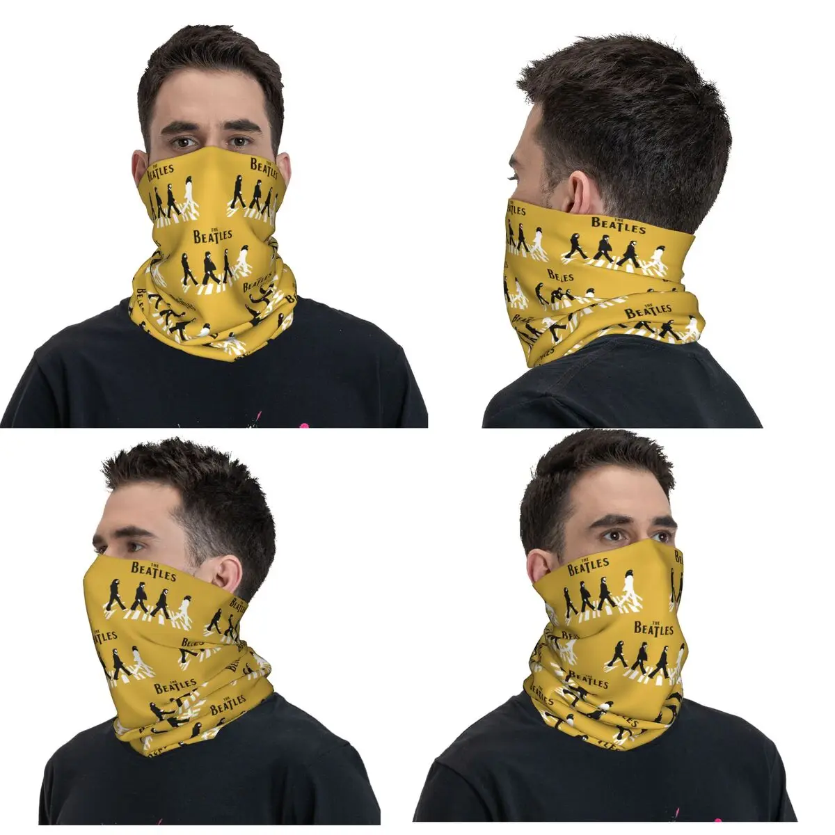 The Beatle Walking Road Merch Crew Bandana Neck Gaiter Printed Wrap Mask Scarf FaceMask Hiking Fishing Unisex Adult Washable