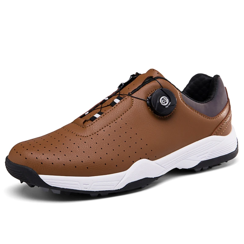 PGM 35 sapatos de golfe para homens, sapatos de golfe impermeáveis, esportes de lazer, botões rotativos, leve, sem unhas, comércio exterior