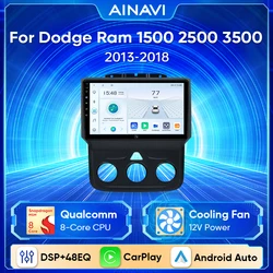 Ainavi Android 13 Car Radio For Dodge Ram 1500 2500 3500 2013-2018 Wireless CarPlay Android 4G Multimedia Player GPS 2Din Auto