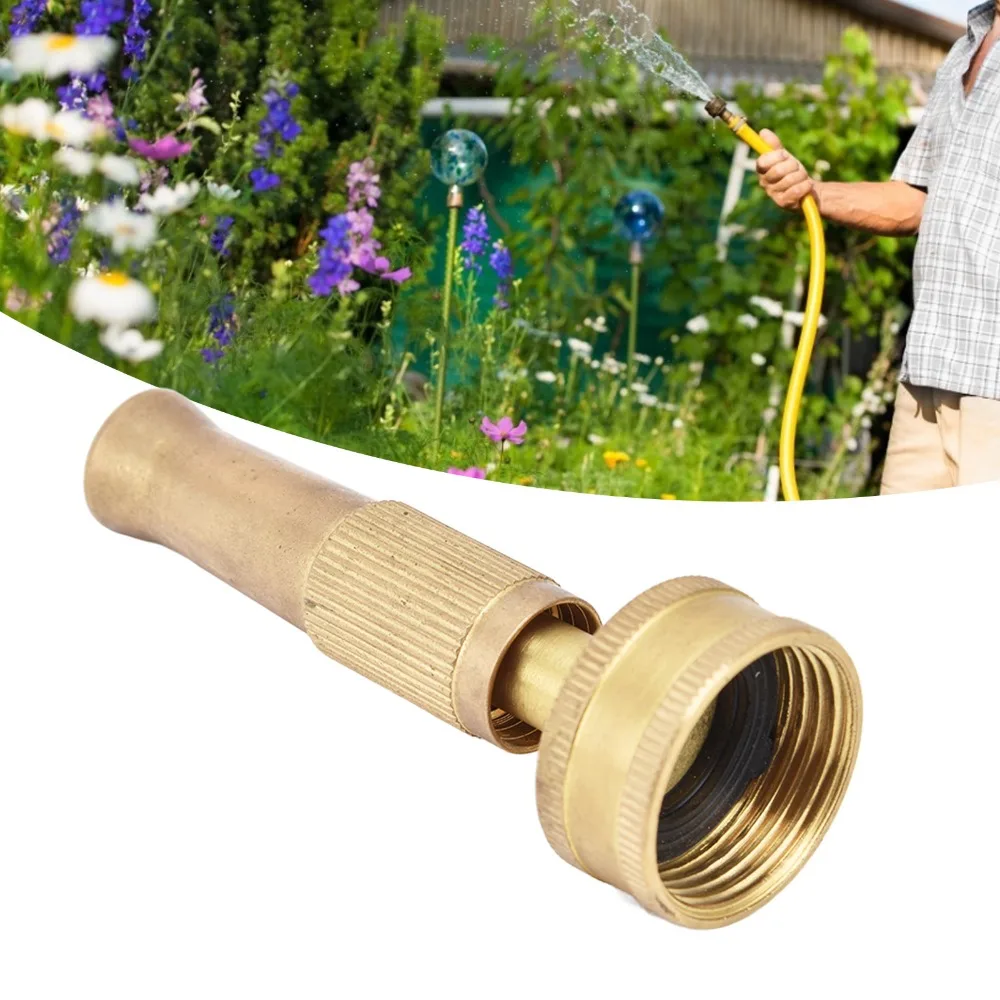

3pcs 3/4 Inch Adjustable Twist Nozzle Female Thread End Solid Brass Solid Brass Hose Nozzle Garden Hose Sprayer Outdoor Cleaning